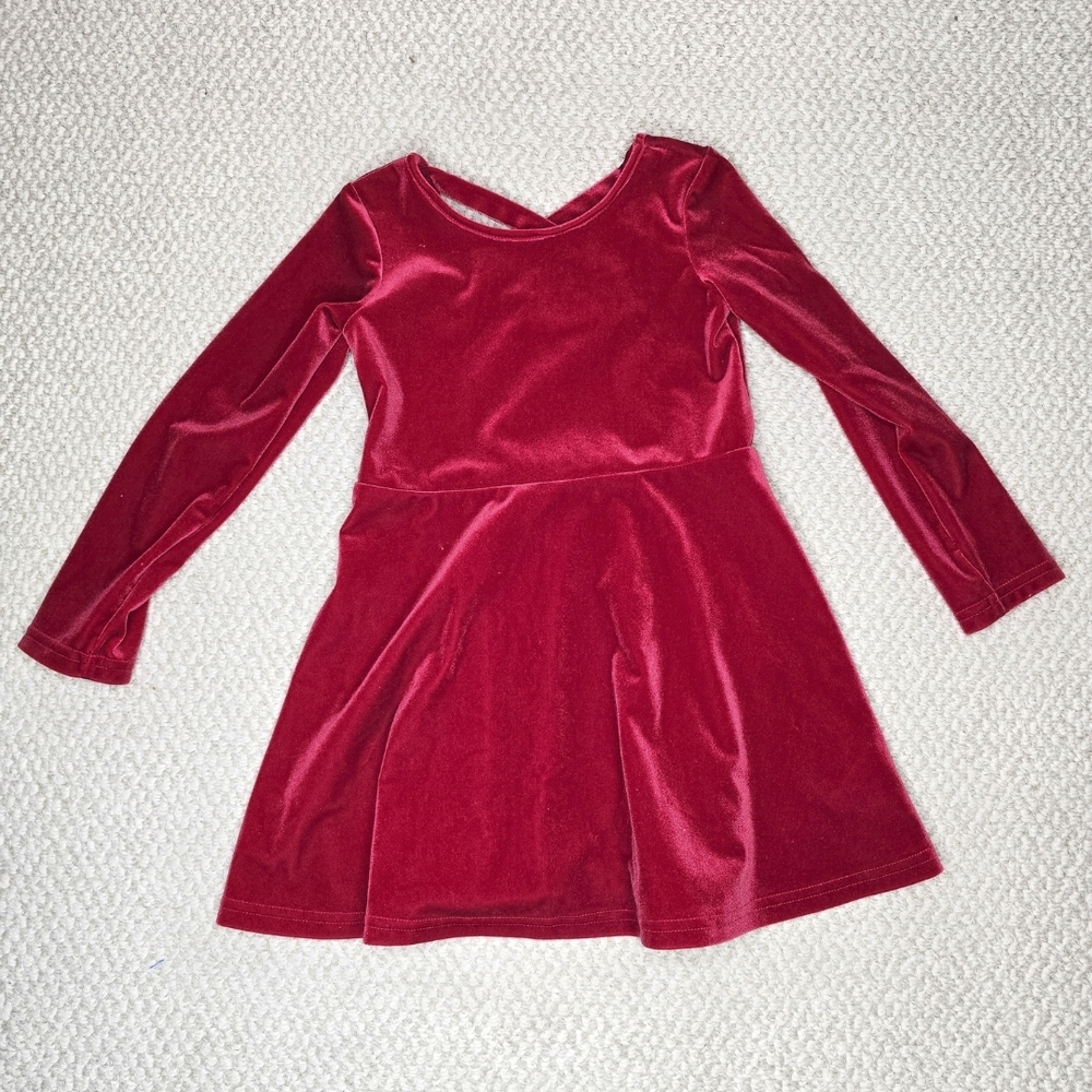 The Children's Place Red Velvet Formal Dress 3T